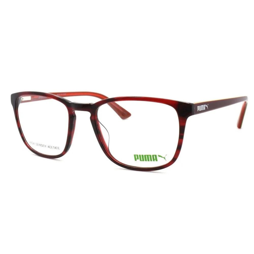 PUMA PU0077O 003 Women's Eyeglasses Frames 53-19-140 Havana Red